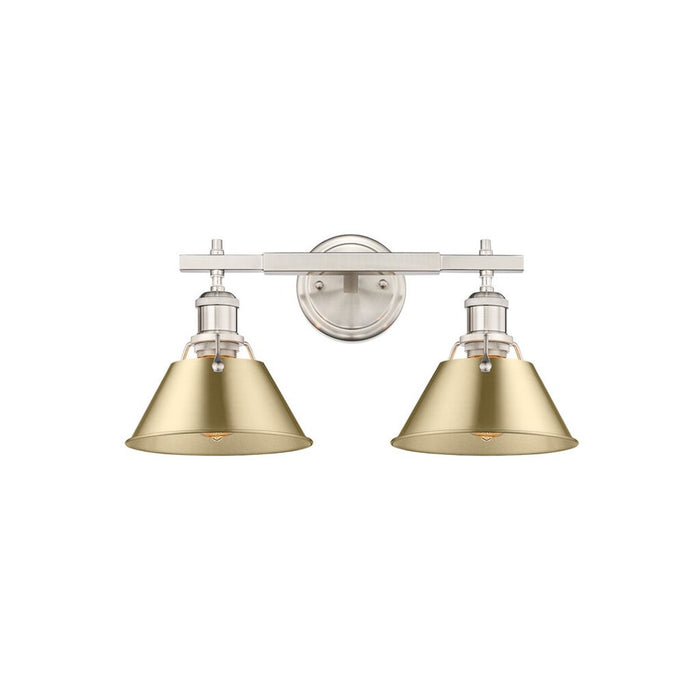 Golden Orwell 2-Light Vanity, Pewter/Brushed Champagne Bronze - 3306-BA2PW-BCB