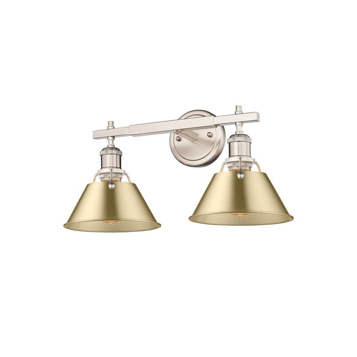 Golden Orwell 2-Light Vanity, Pewter/Brushed Champagne Bronze