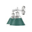 Golden Lighting Orwell 2-Light Vanity Light, Pewter/Pine Green