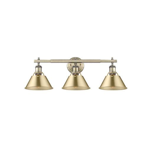 Golden Orwell 3-Light Vanity Light, Aged Brass/Champagne Bronze - 3306-BA3AB-BCB