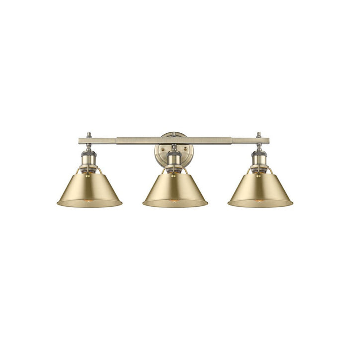 Golden Orwell 3-Light Vanity Light, Aged Brass/Champagne Bronze - 3306-BA3AB-BCB