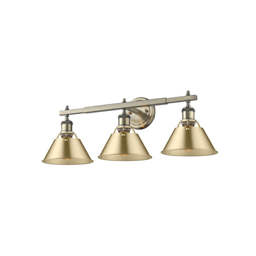 Golden Orwell 3-Light Vanity Light, Aged Brass/Champagne Bronze