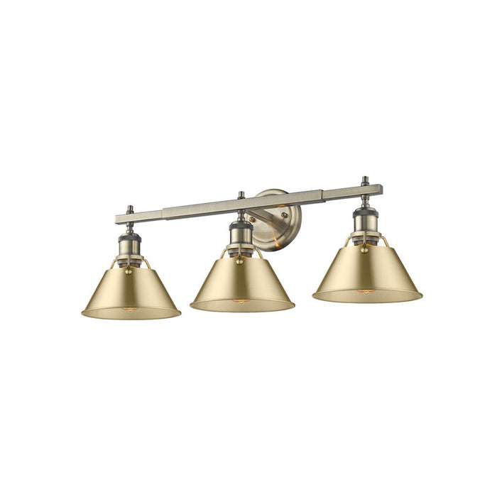 Golden Orwell 3-Light Vanity Light, Aged Brass/Champagne Bronze