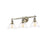 Golden Orwell 3-Light Vanity Light, Aged Brass/Clear Glass