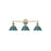 Golden Orwell 3-Light Vanity Light, Aged Brass/Pine Green - 3306-BA3AB-GN