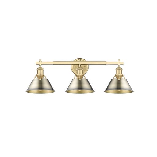 Golden Orwell 3-Light Vanity Light, Champagne Bronze/Aged Brass - 3306-BA3BCB-AB