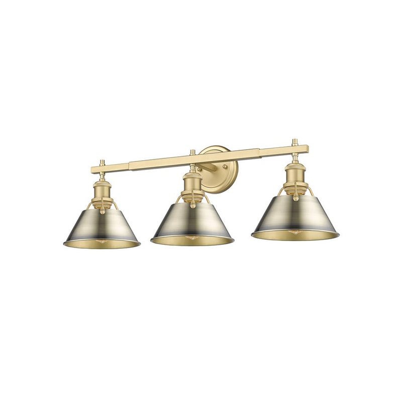 Golden Orwell 3-Light Vanity Light, Champagne Bronze/Aged Brass