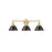 Golden Orwell 3-Lt Vanity Light, Champagne Bronze/Matte Black - 3306-BA3BCB-BLK