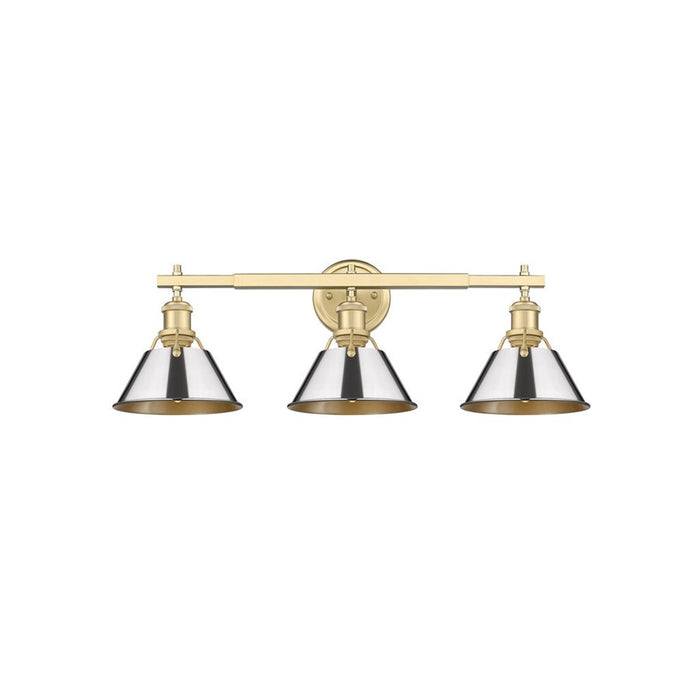 Golden Orwell 3-Light Vanity, Brushed Champagne Bronze/Chrome - 3306-BA3BCB-CH