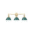Golden Orwell 3-Light Vanity Light, Champagne Bronze/Pine Green - 3306-BA3BCB-GN