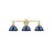 Golden Orwell 3-Light Vanity Light, Champ Bronze/Matte Navy - 3306-BA3BCB-NVY