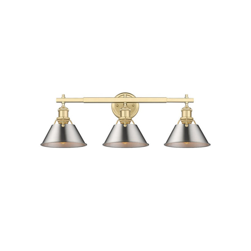 Golden Orwell 3-Light Vanity, Brushed Champagne Bronze/Pewter - 3306-BA3BCB-PW