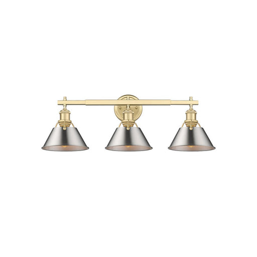 Golden Orwell 3-Light Vanity, Brushed Champagne Bronze/Pewter - 3306-BA3BCB-PW