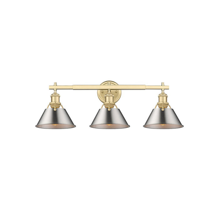 Golden Orwell 3-Light Vanity, Brushed Champagne Bronze/Pewter - 3306-BA3BCB-PW