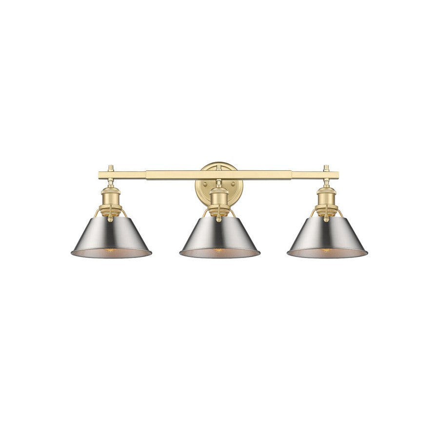 Golden Orwell 3-Light Vanity, Brushed Champagne Bronze/Pewter - 3306-BA3BCB-PW