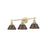 Golden Orwell 3-Light Vanity, Champagne Bronze/Rubbed Bronze