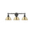 Golden Orwell 3-Lt Vanity Light, Matte Black/Champagne Bronze - 3306-BA3BLK-BCB