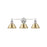Golden Orwell 3-Light Vanity, Chrome/Brushed Champagne Bronze - 3306-BA3CH-BCB