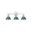 Golden Lighting Orwell 3-Light Vanity Light, Chrome/Pine Green - 3306-BA3CH-GN