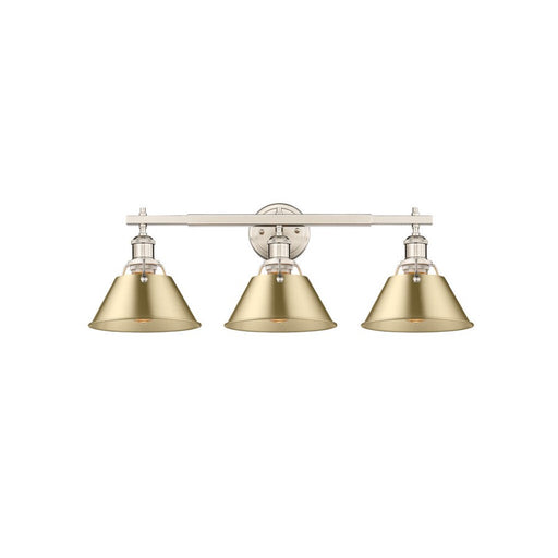 Golden Orwell 3-Light Vanity, Pewter/Brushed Champagne Bronze - 3306-BA3PW-BCB