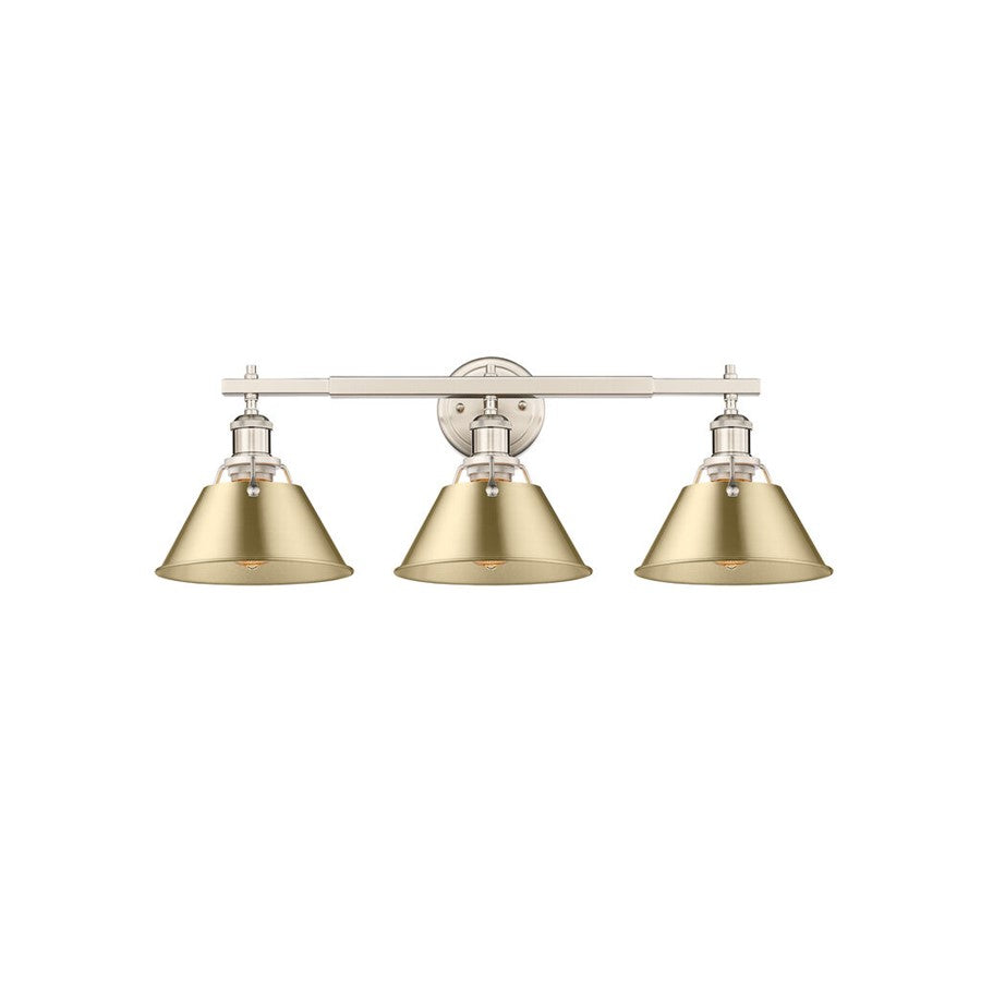 Golden Orwell 3-Light Vanity, Pewter/Brushed Champagne Bronze - 3306-BA3PW-BCB