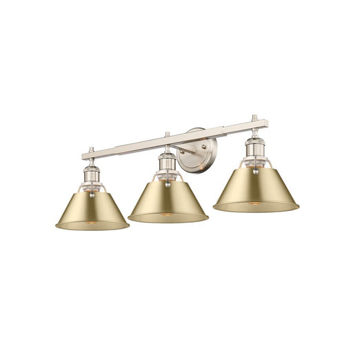 Golden Orwell 3-Light Vanity, Pewter/Brushed Champagne Bronze