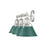 Golden Lighting Orwell 3-Light Vanity Light, Pewter/Pine Green