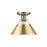Golden Orwell 1-Light Flush Mount, Aged Brass/Champagne Bronze - 3306-FMAB-BCB