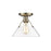 Golden Orwell 1-Light Flush Mount, Aged Brass/Clear Glass - 3306-FMAB-CLR