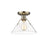 Golden Orwell 1-Light Flush Mount, Aged Brass/Clear Glass