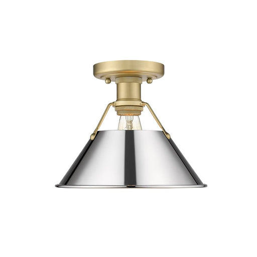 Golden Orwell 1-Lt Flush Mount, Brushed Champagne Bronze/Chrome - 3306-FMBCB-CH