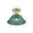 Golden Orwell 1-Light Flush Mount, Champagne Bronze/Pine Green