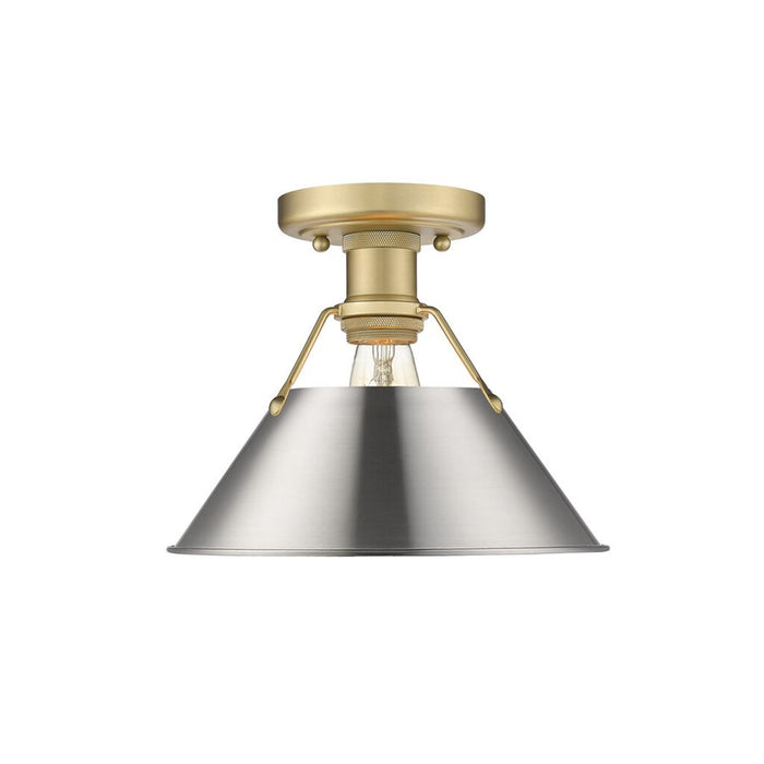 Golden Orwell 1-Lt Flush Mount, Brushed Champagne Bronze/Pewter - 3306-FMBCB-PW