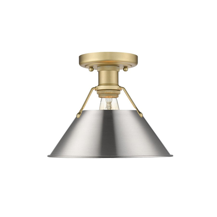 Golden Orwell 1-Lt Flush Mount, Brushed Champagne Bronze/Pewter - 3306-FMBCB-PW