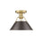 Golden Orwell 1-Lt Flush Mount, Champagne Bronze/Rubbed Bronze - 3306-FMBCB-RBZ