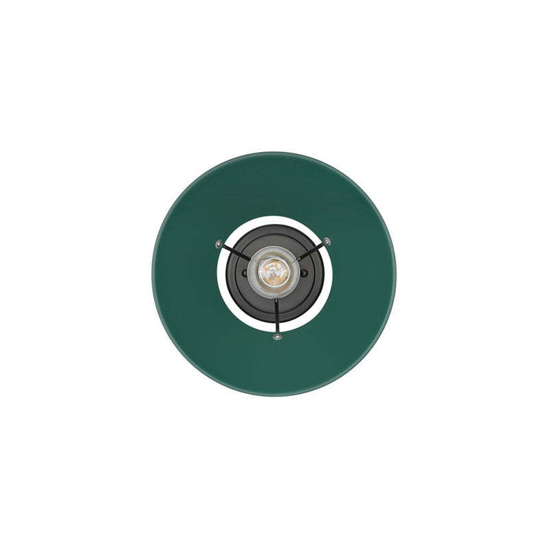 Golden Orwell 1-Light Flush Mount, Matte Black/Pine Green