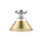 Golden Orwell 1-Lt Flush Mount, Chrome/Brushed Champagne Bronze