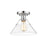 Golden Lighting Orwell 1-Light Flush Mount, Chrome/Clear Glass