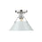 Golden Lighting Orwell 1-Light Flush Mount, Chrome/Dusky Blue - 3306-FMCH-DB