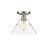 Golden Lighting Orwell 1-Light Flush Mount, Pewter/Clear Glass - 3306-FMPW-CLR
