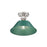 Golden Lighting Orwell 1-Light Flush Mount, Pewter/Pine Green