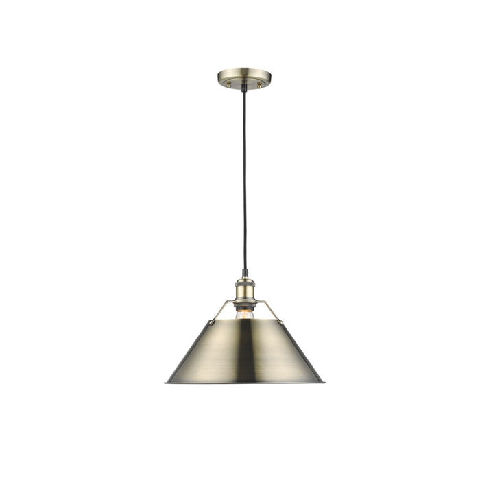 Golden Orwell 14" Wide Large Pendant, Aged Brass/Aged Brass - 3306-LAB-AB