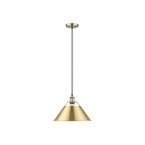 Golden Orwell 14" Wide Large Pendant, Aged Brass/Champagne Bronze - 3306-LAB-BCB