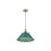 Golden Orwell 14" Wide Large Pendant, Aged Brass/Pine Green