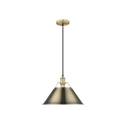 Golden Orwell 14" Wide Large Pendant, Champagne Bronze/Aged Brass - 3306-LBCB-AB