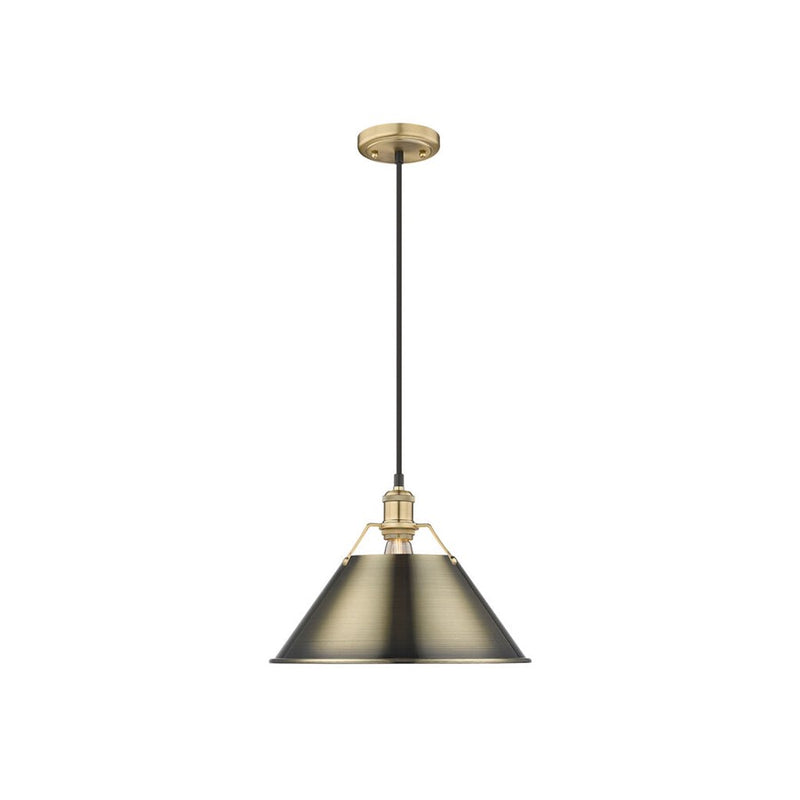 Golden Orwell 14" Wide Large Pendant, Champagne Bronze/Aged Brass - 3306-LBCB-AB