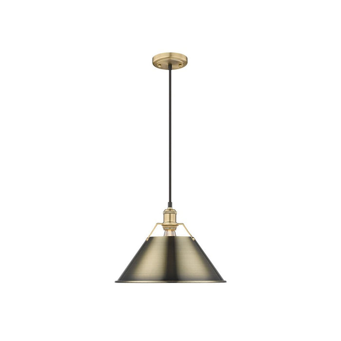 Golden Orwell 14" Wide Large Pendant, Champagne Bronze/Aged Brass - 3306-LBCB-AB