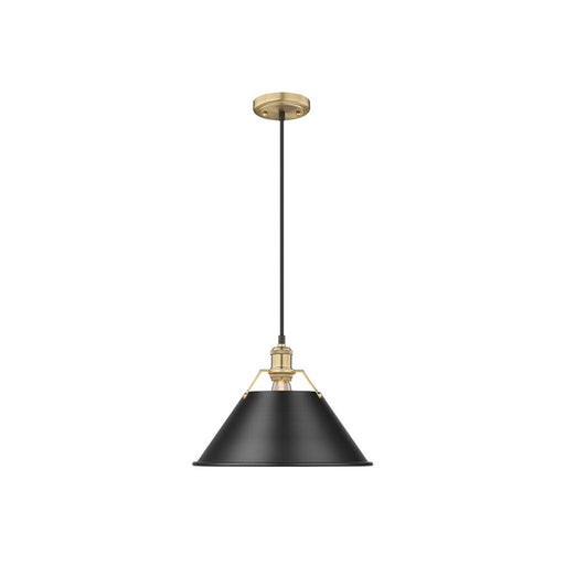 Golden Orwell 14" Wide Large Pendant, Bronze/Matte Black - 3306-LBCB-BLK