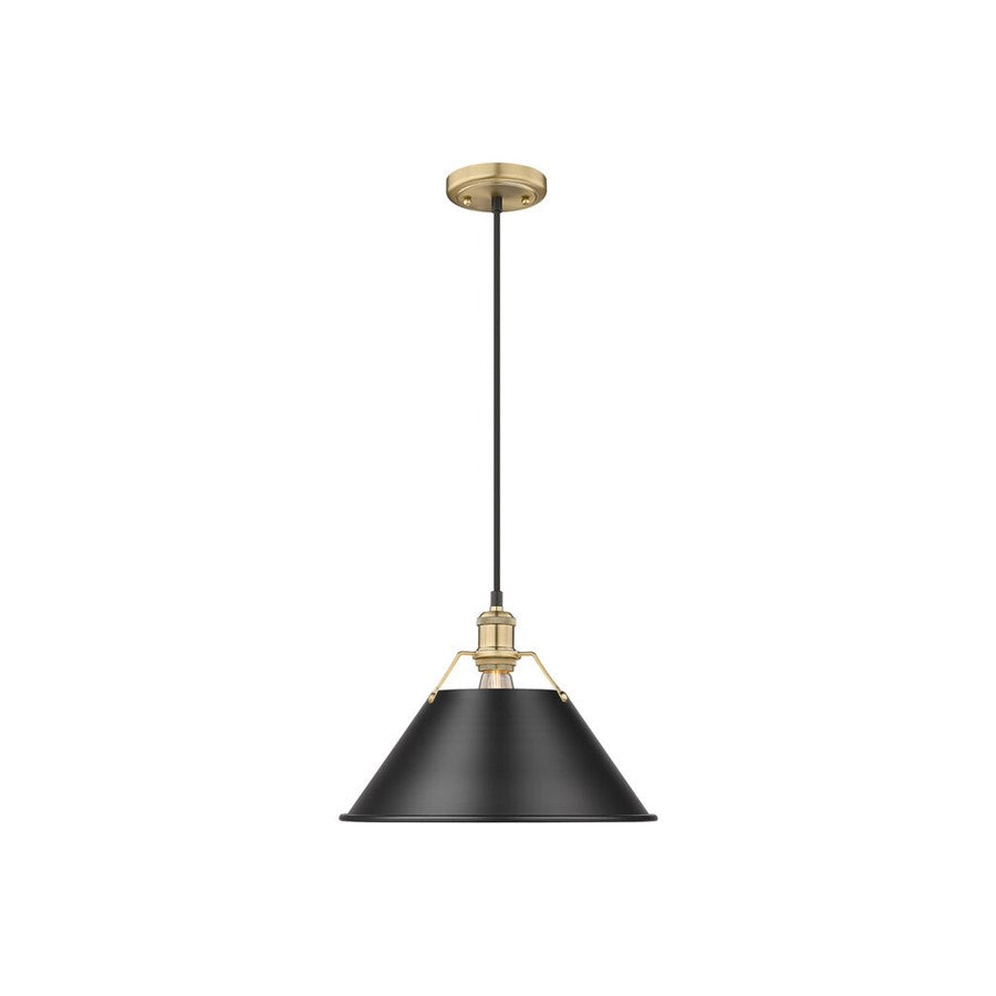 Golden Orwell 14" Wide Large Pendant, Bronze/Matte Black - 3306-LBCB-BLK