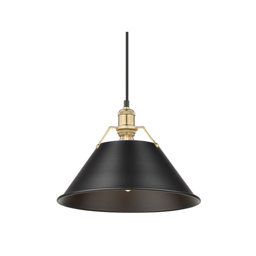 Golden Orwell 14" Wide Large Pendant, Bronze/Matte Black